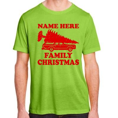 Personalize Family Christmas Custom Adult ChromaSoft Performance T-Shirt