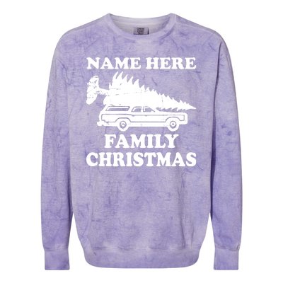 Personalize Family Christmas Custom Colorblast Crewneck Sweatshirt