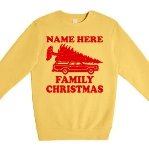 Personalize Family Christmas Custom Premium Crewneck Sweatshirt