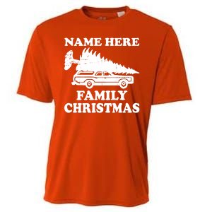 Personalize Family Christmas Custom Cooling Performance Crew T-Shirt