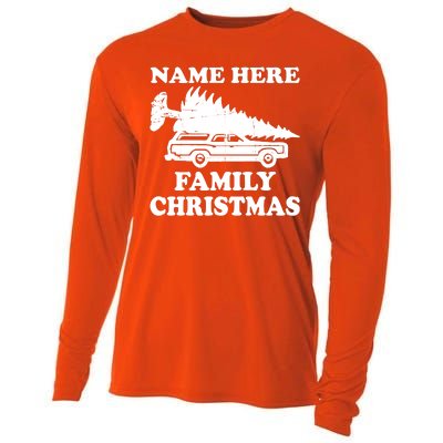 Personalize Family Christmas Custom Cooling Performance Long Sleeve Crew