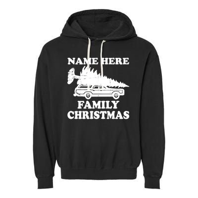 Personalize Family Christmas Custom Garment-Dyed Fleece Hoodie