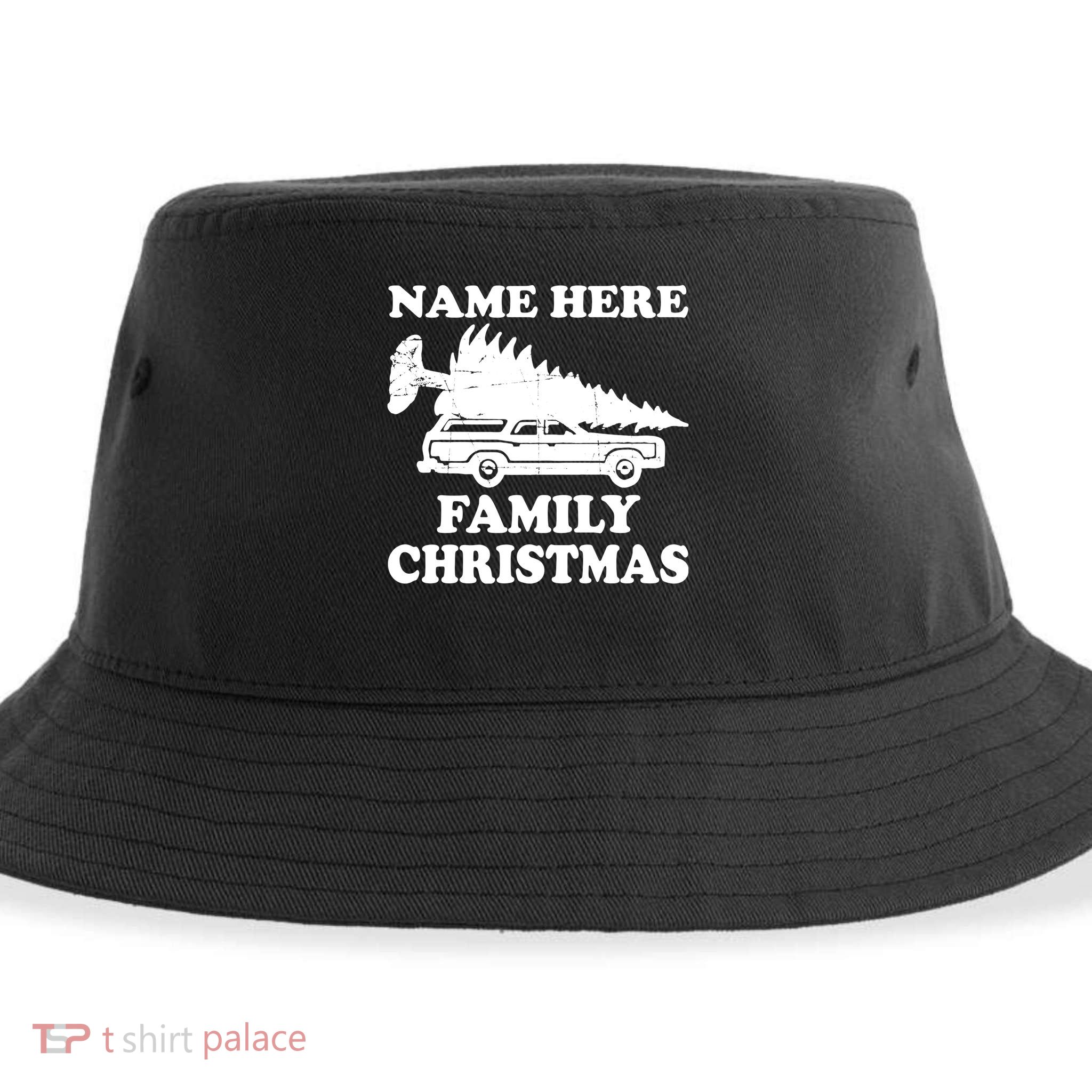 Personalize Family Christmas Custom Sustainable Bucket Hat