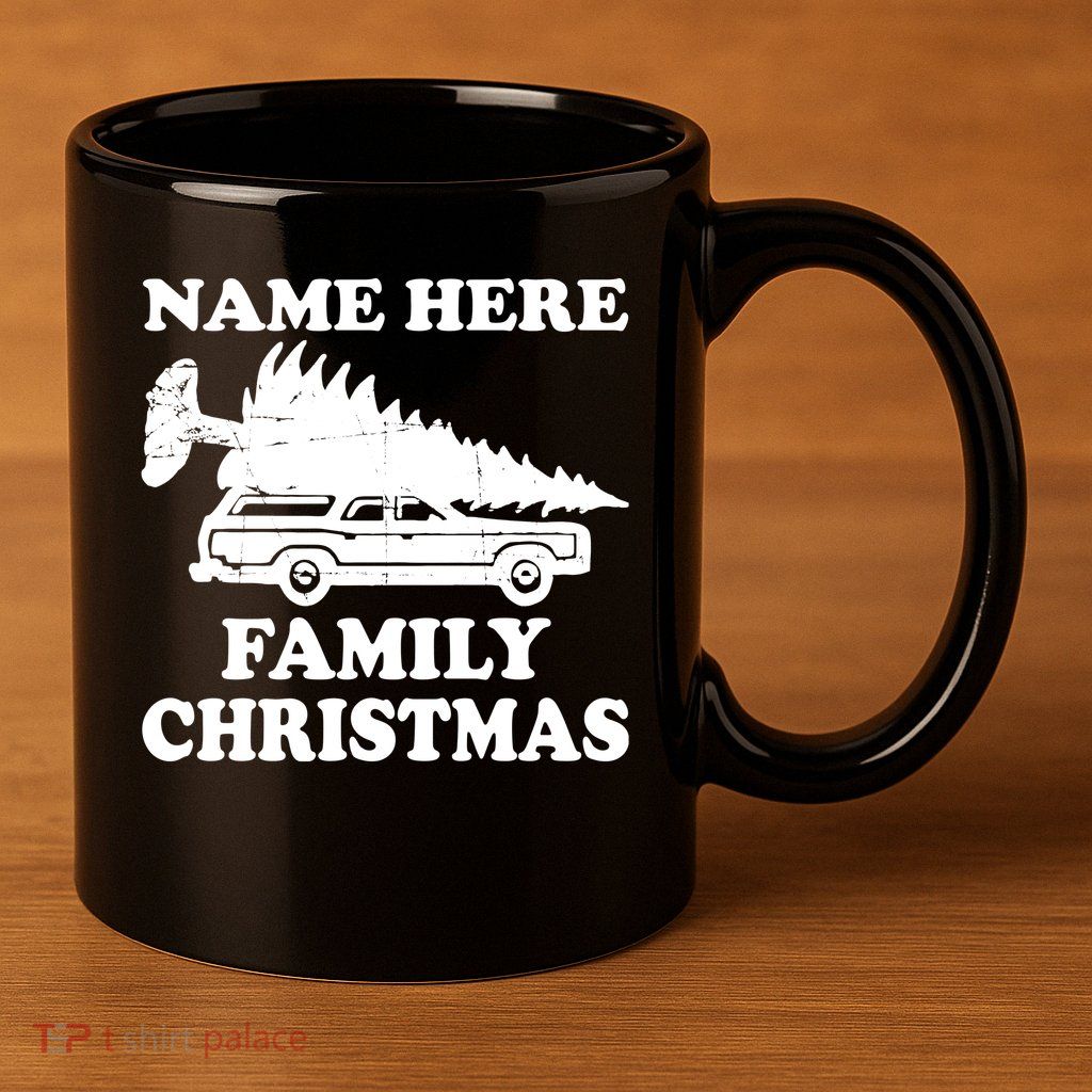 Personalize Family Christmas Custom 11oz C Handle Ceramic Mug