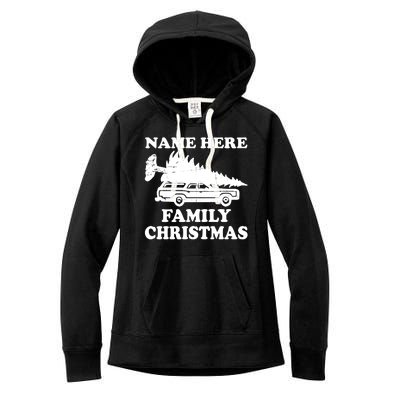 Personalize Family Christmas Custom Women's Fleece Hoodie