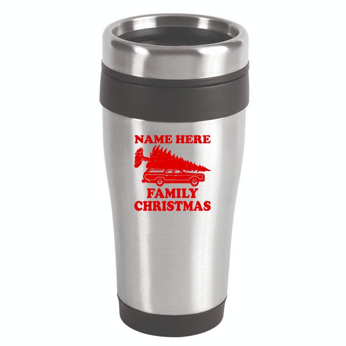 Personalize Family Christmas Custom 16oz Travel Tumbler