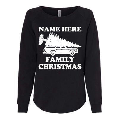 Personalize Family Christmas Custom Womens California Wash Sweatshirt