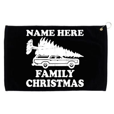 Personalize Family Christmas Custom Grommeted Golf Towel