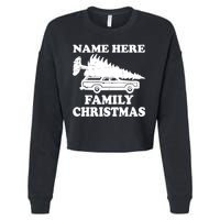 Personalize Family Christmas Custom Cropped Pullover Crew