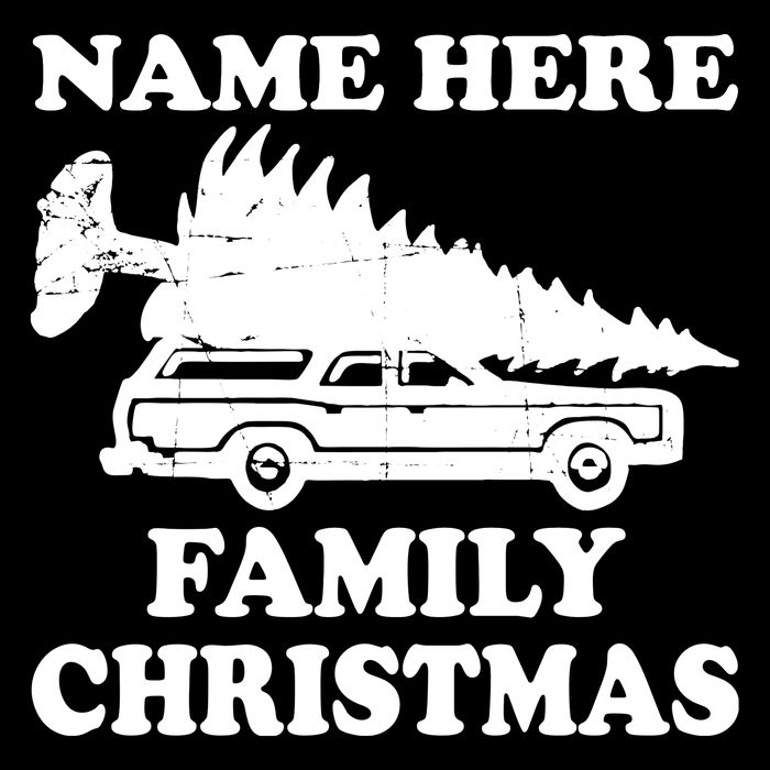Personalize Family Christmas Custom Cropped Pullover Crew