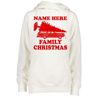 Personalize Family Christmas Custom Womens Funnel Neck Pullover Hood