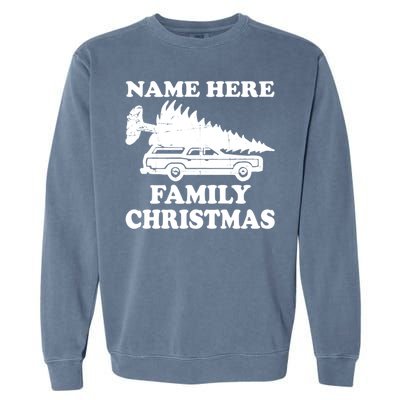 Personalize Family Christmas Custom Garment-Dyed Sweatshirt