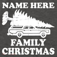 Personalize Family Christmas Custom Vector Backpack