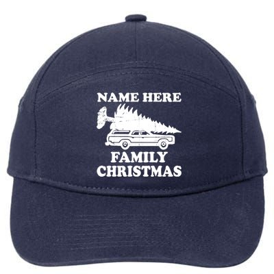 Personalize Family Christmas Custom 7-Panel Snapback Hat