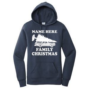 Personalize Family Christmas Custom Women's Pullover Hoodie