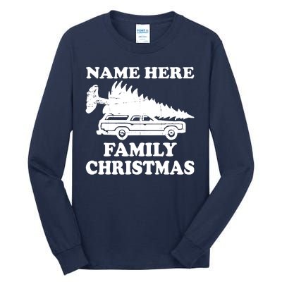 Personalize Family Christmas Custom Tall Long Sleeve T-Shirt