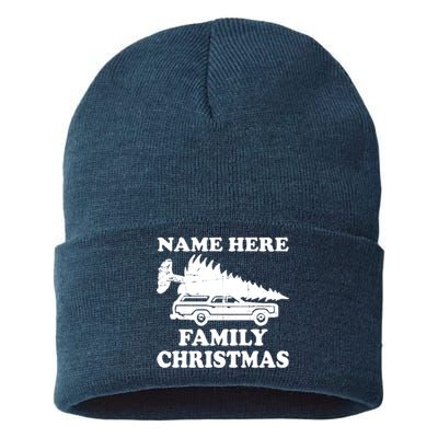 Personalize Family Christmas Custom Sustainable Knit Beanie