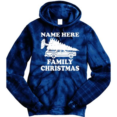 Personalize Family Christmas Custom Tie Dye Hoodie