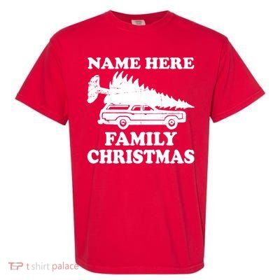 Personalize Family Christmas Custom Garment-Dyed Heavyweight T-Shirt