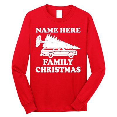 Personalize Family Christmas Custom Long Sleeve Shirt