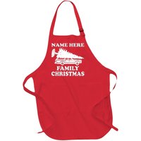 Personalize Family Christmas Custom Full-Length Apron With Pockets