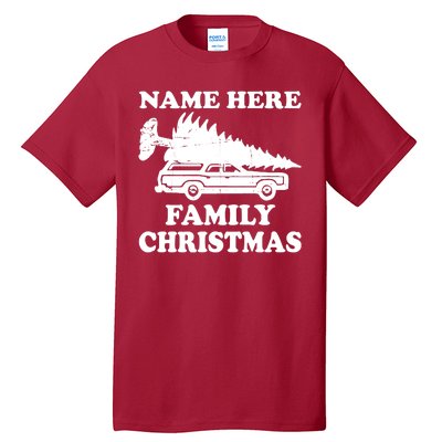 Personalize Family Christmas Custom Tall T-Shirt