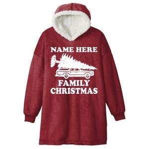 Personalize Family Christmas Custom Hooded Wearable Blanket