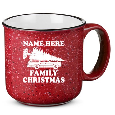 Personalize Family Christmas Custom 15oz Campfire Ceramic Mug