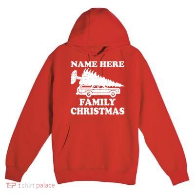 Personalize Family Christmas Custom Premium Pullover Hoodie