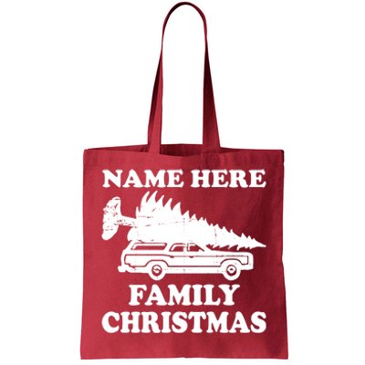 Personalize Family Christmas Custom Tote Bag