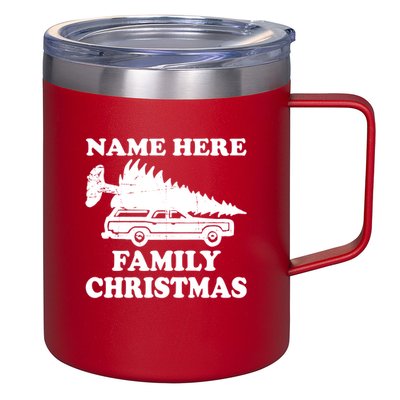 Personalize Family Christmas Custom 12oz Stainless Steel Coffee Mug