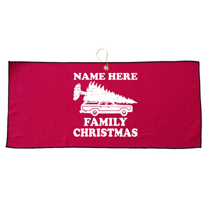 Personalize Family Christmas Custom Large Microfiber Waffle Golf Towel