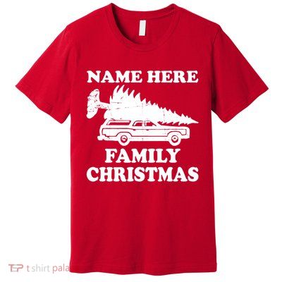 Personalize Family Christmas Custom Premium T-Shirt