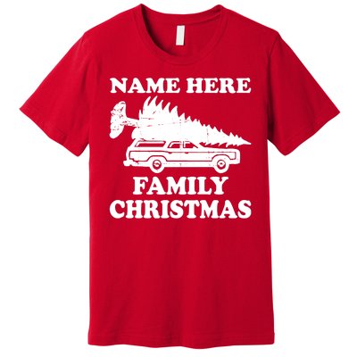 Personalize Family Christmas Custom Premium T-Shirt