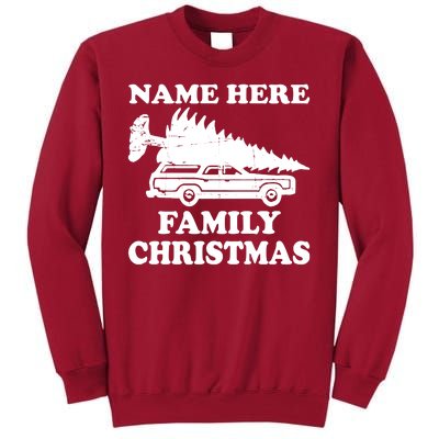 Personalize Family Christmas Custom Tall Sweatshirt