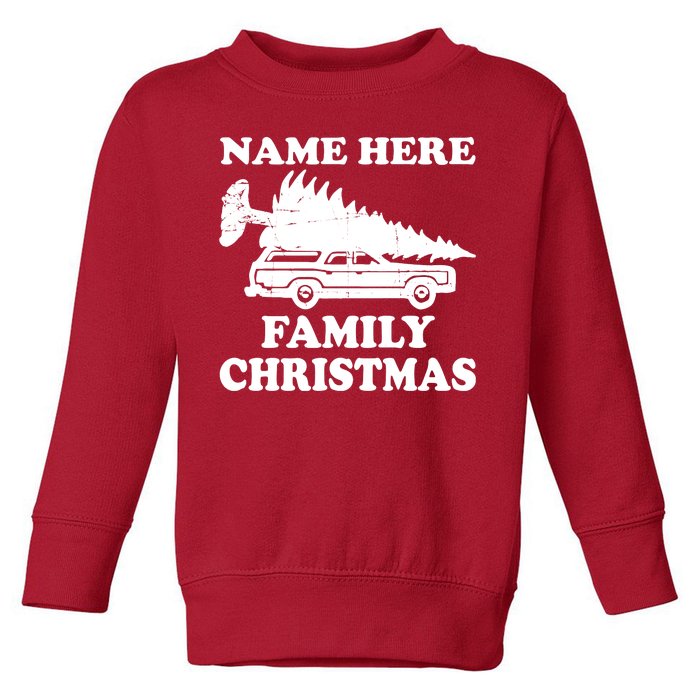 Personalize Family Christmas Custom Toddler Sweatshirt