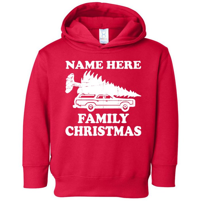 Personalize Family Christmas Custom Toddler Hoodie