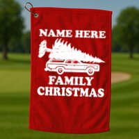Personalize Family Christmas Custom Golf Towel