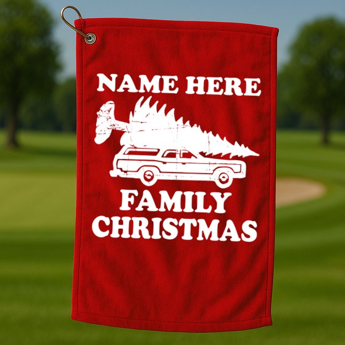 Personalize Family Christmas Custom Golf Towel
