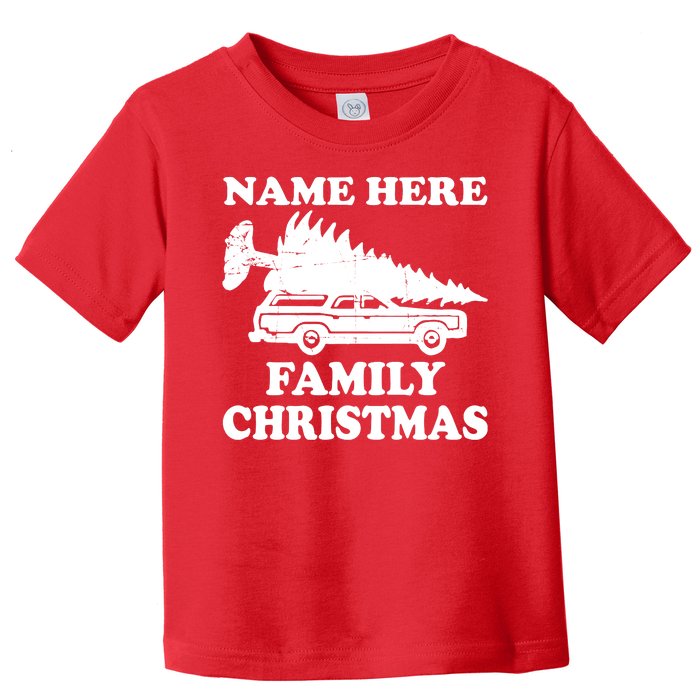 Personalize Family Christmas Custom Toddler T-Shirt