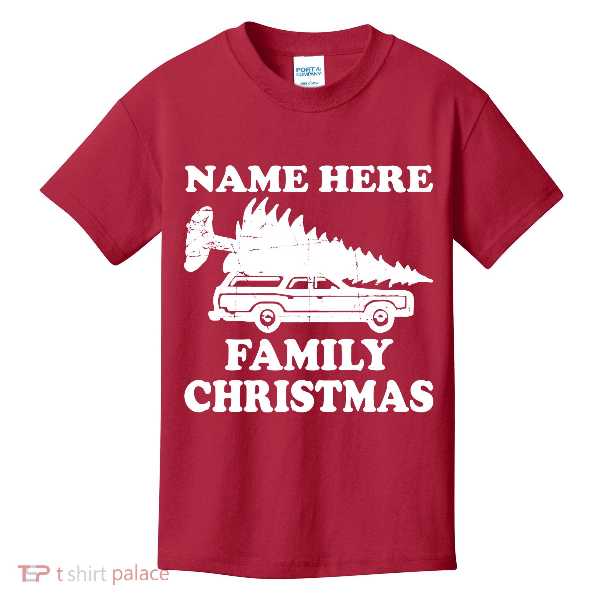 Personalize Family Christmas Custom Kids T-Shirt