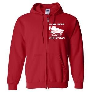 Personalize Family Christmas Custom Full Zip Hoodie