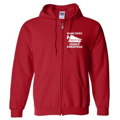 Personalize Family Christmas Custom Full Zip Hoodie