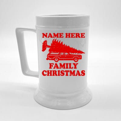 Personalize Family Christmas Custom Beer Stein