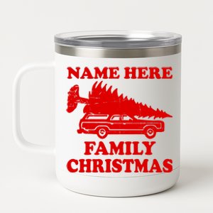 Personalize Family Christmas Custom 12 oz Stainless Steel Tumbler Cup