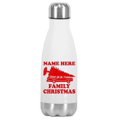 Personalize Family Christmas Custom Stainless Steel Insulated Water Bottle