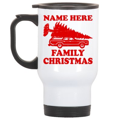 Personalize Family Christmas Custom Stainless Steel Travel Mug