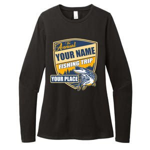 Personalize Fishing Trip Custom Womens CVC Long Sleeve Shirt