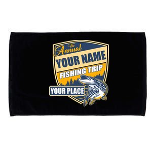 Personalize Fishing Trip Custom Microfiber Hand Towel