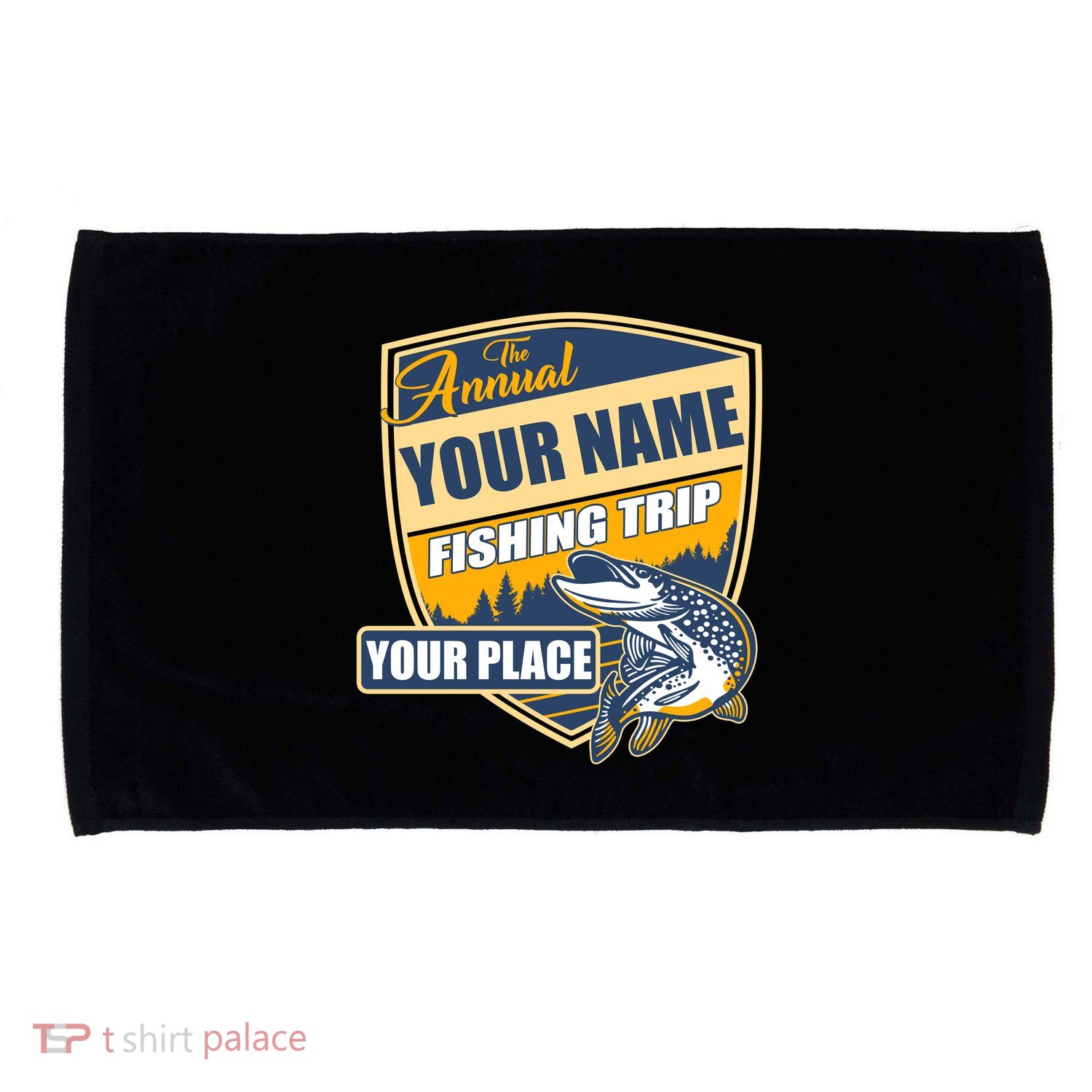 Personalize Fishing Trip Custom Microfiber Hand Towel